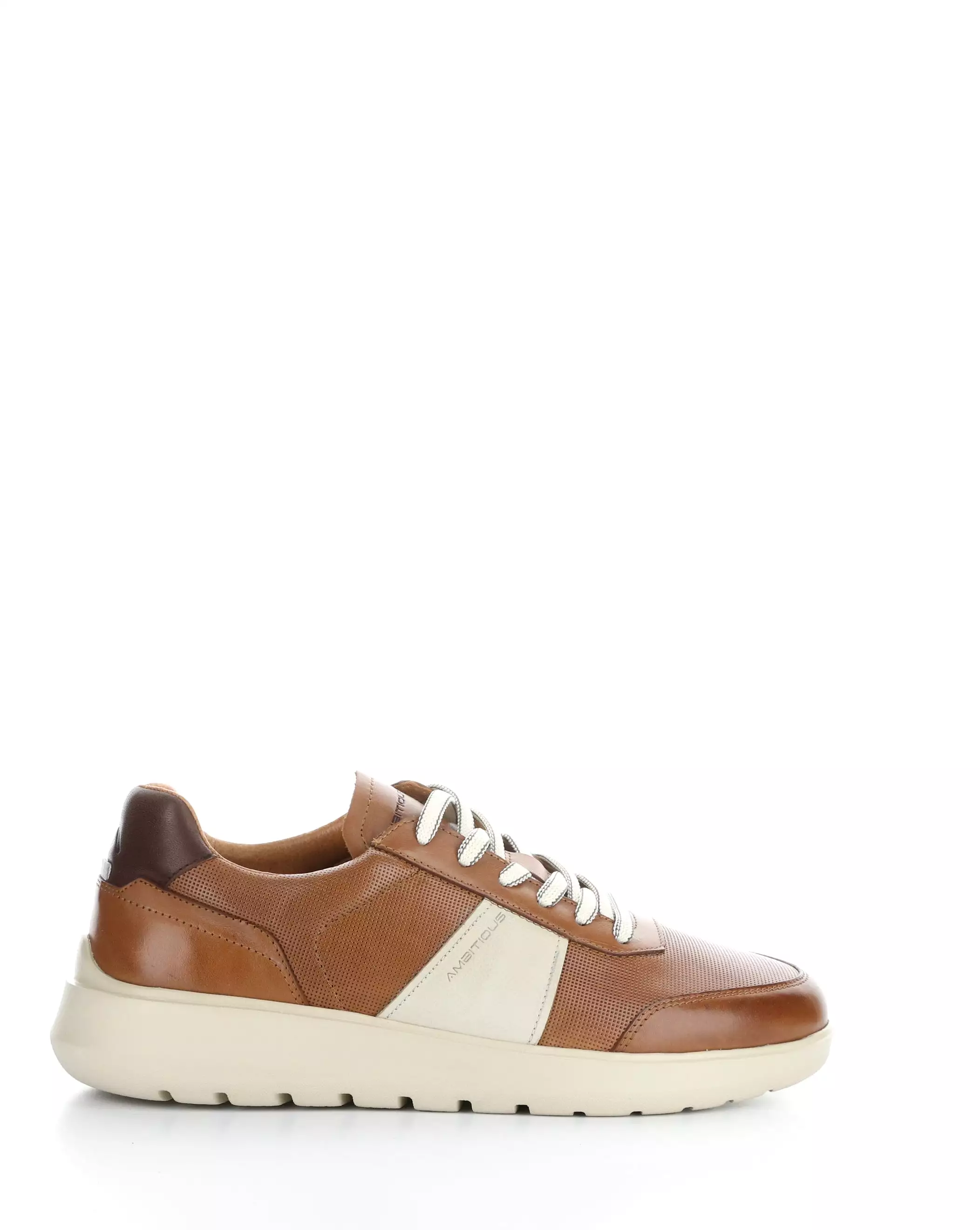 12863 COGNAC/BEIGE Lace-up Shoes