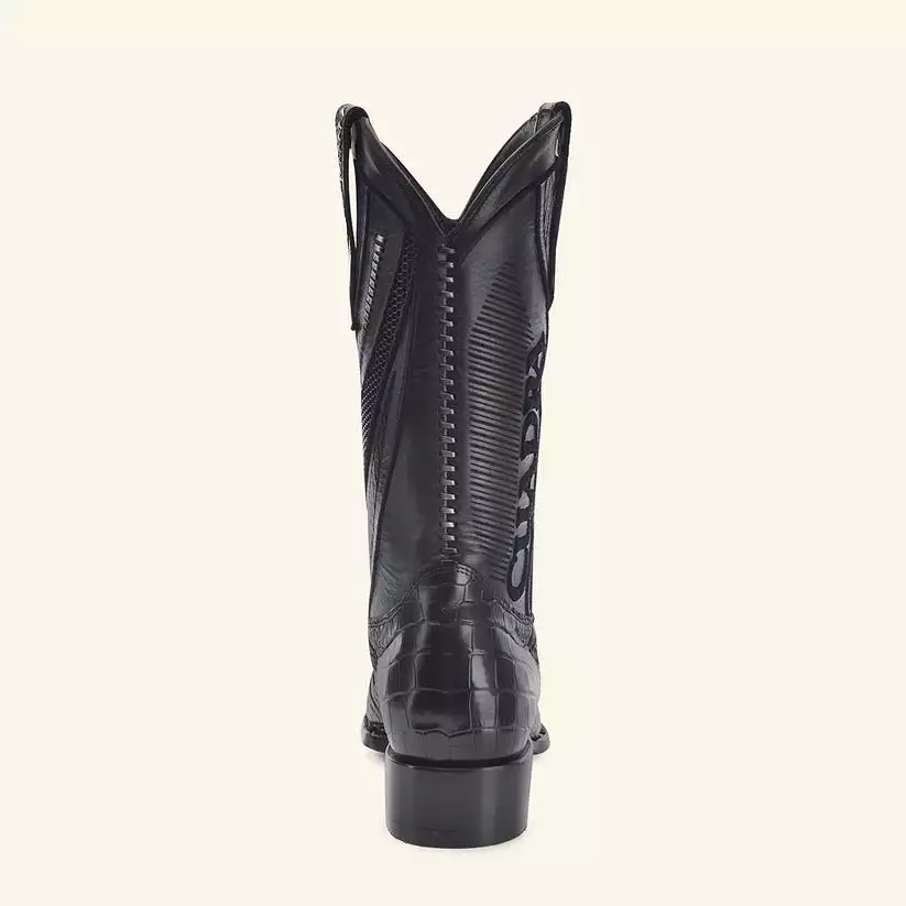 1B2RAL - Cuadra black western cowboy alligator leather boots for men