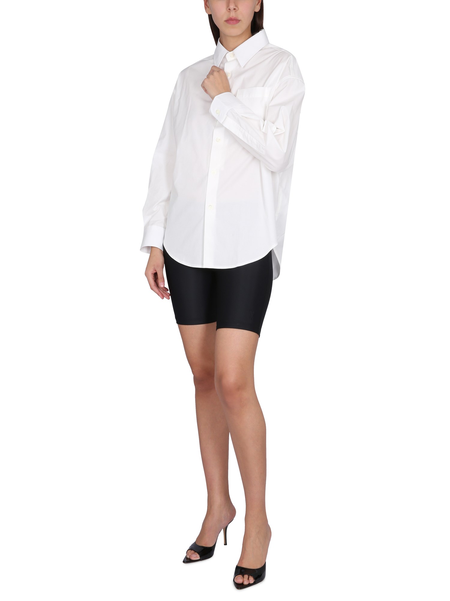 AMI PARIS    BOXY FIT COTTON POPLIN SHIRT