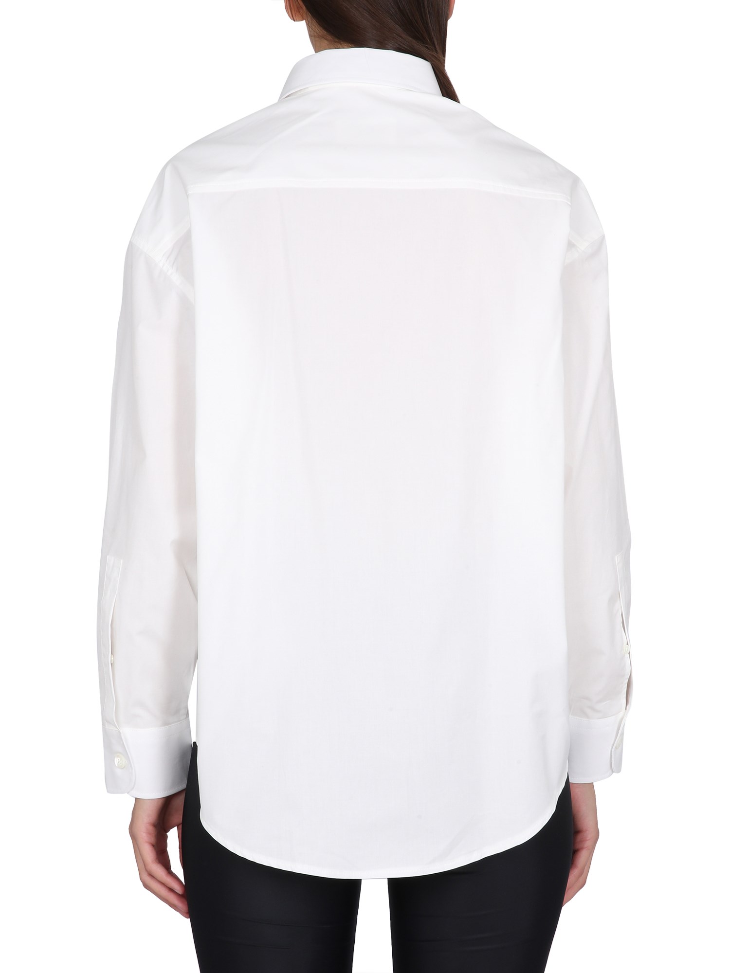 AMI PARIS    BOXY FIT COTTON POPLIN SHIRT