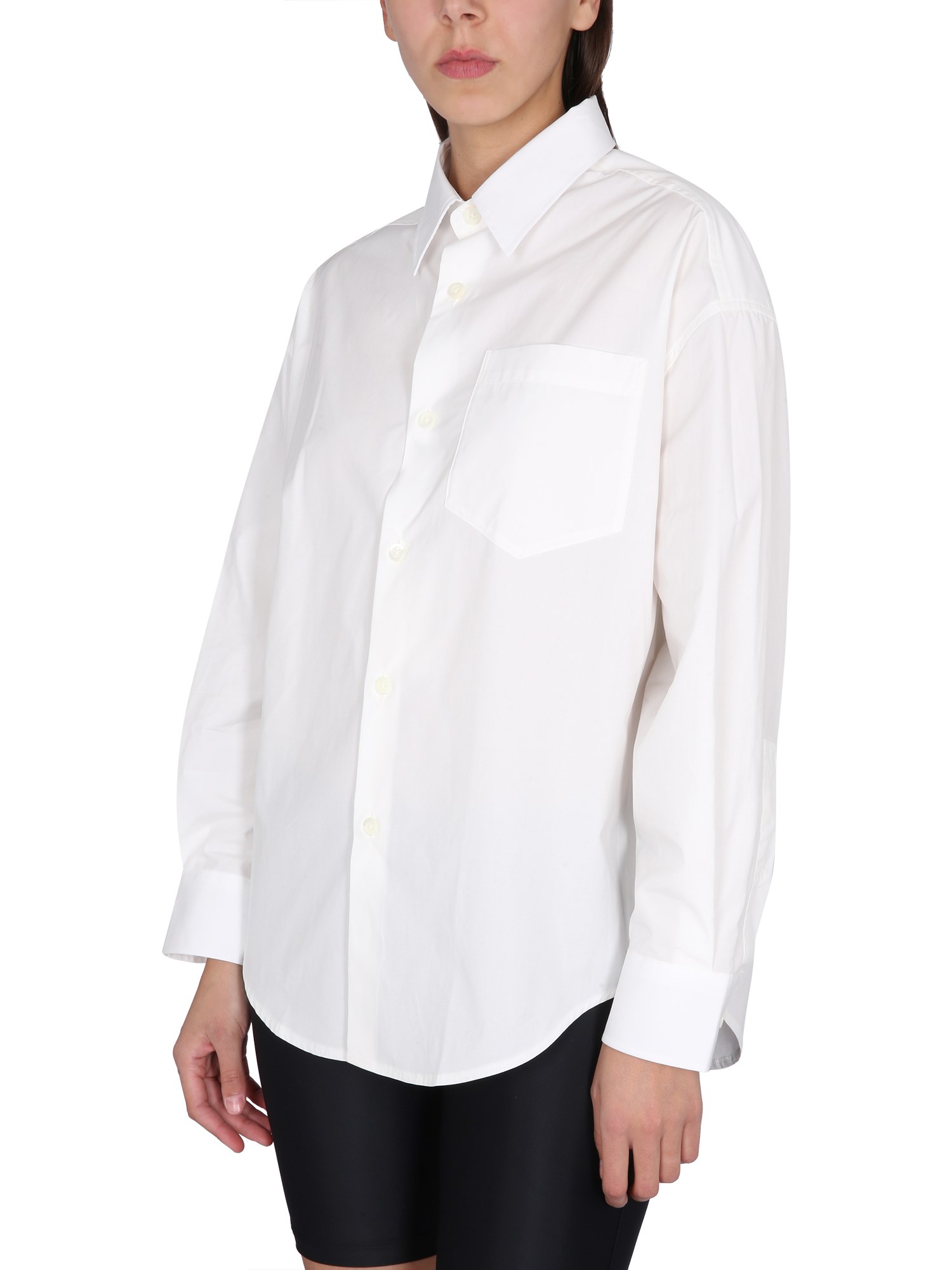 AMI PARIS    BOXY FIT COTTON POPLIN SHIRT