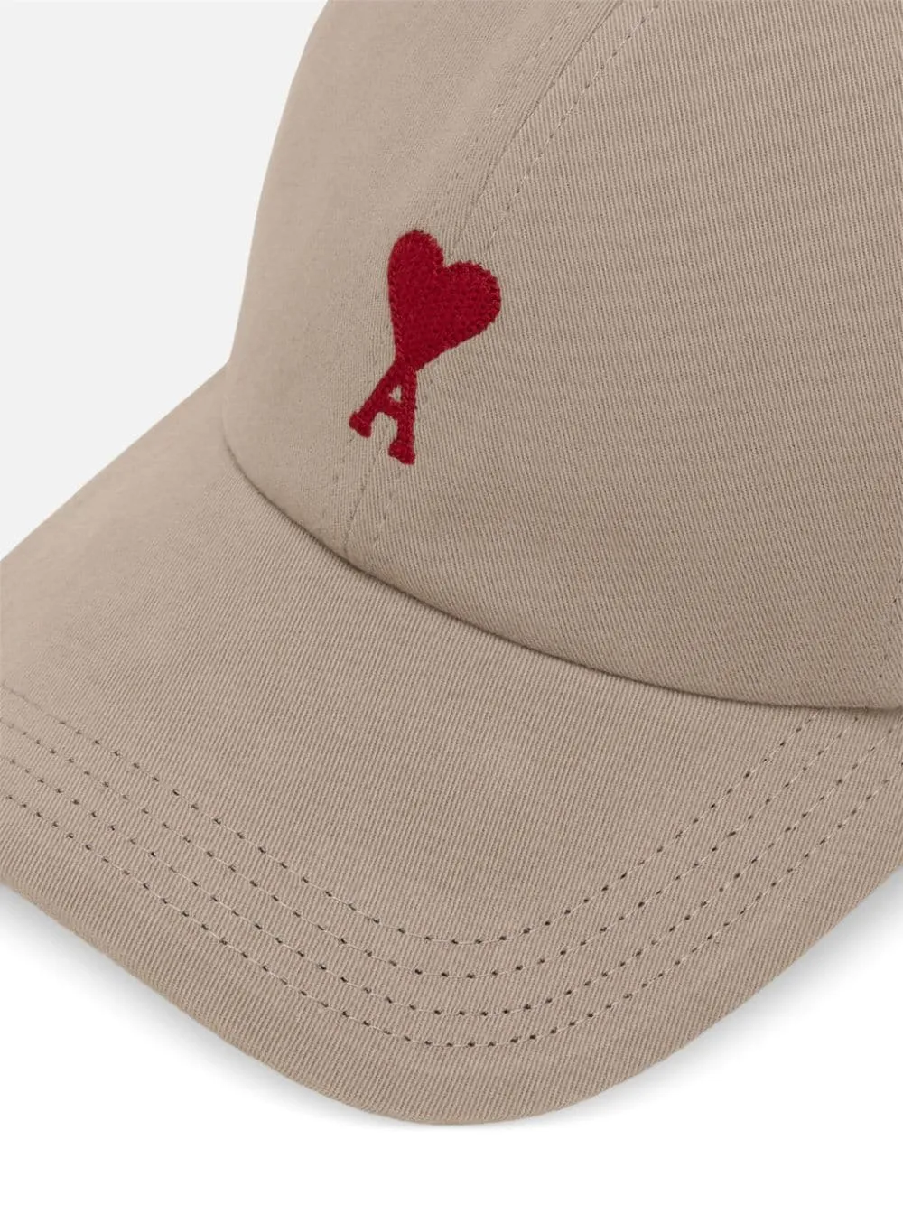 AMI Paris - Casquette beige brodée Ami de Coeur