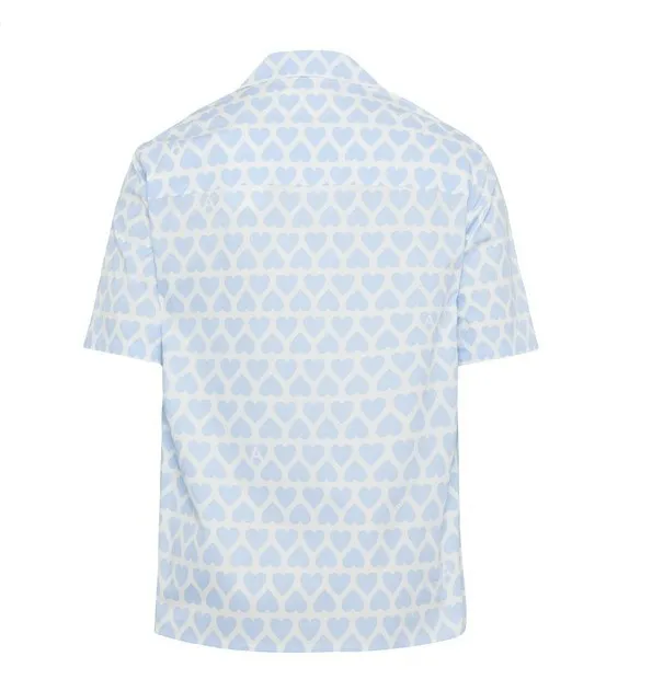 AMI PARIS  |Heart Cotton Short Sleeves Designers Shirts