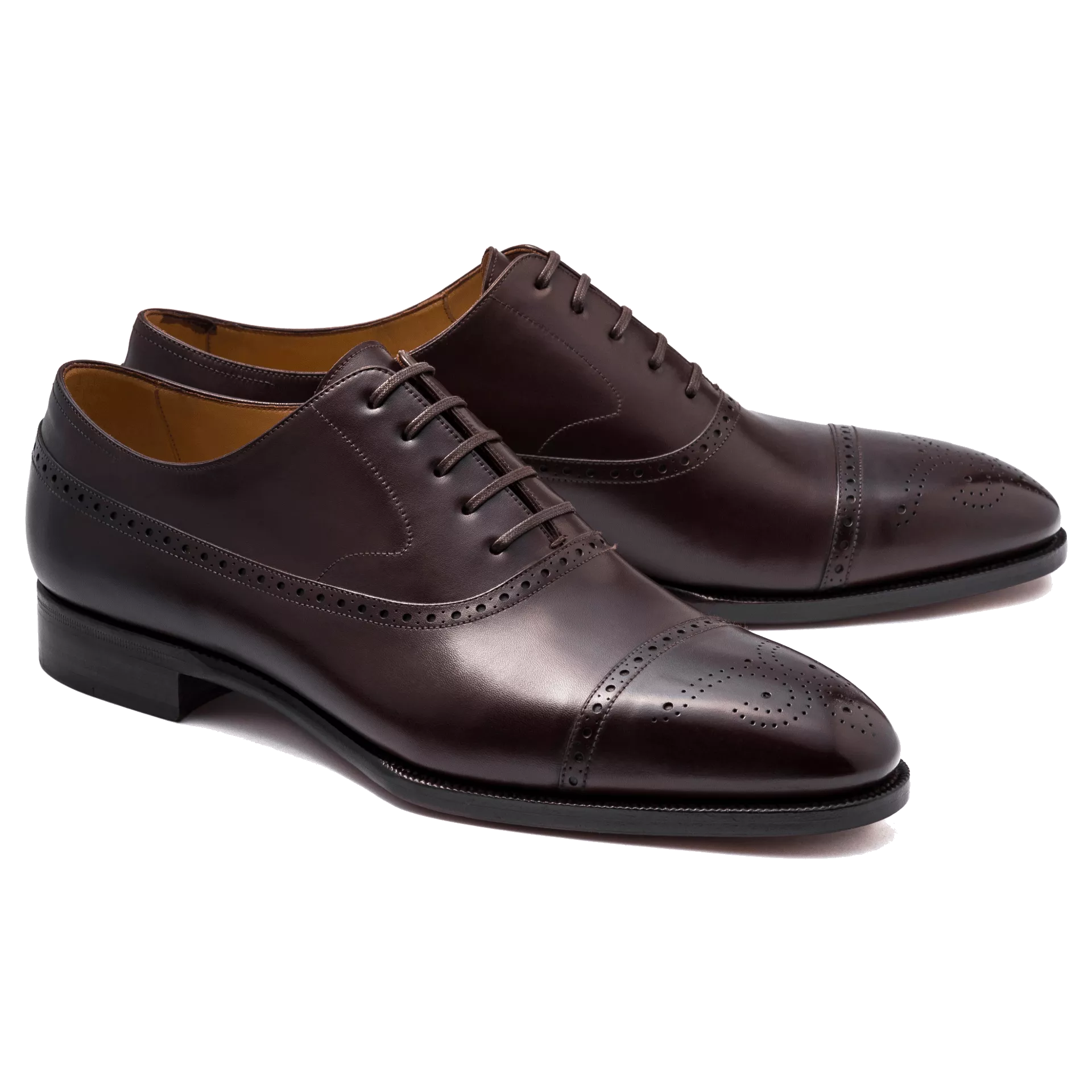 ARTISTA Semi Brogue Balmoral in Vegano Dark Brown