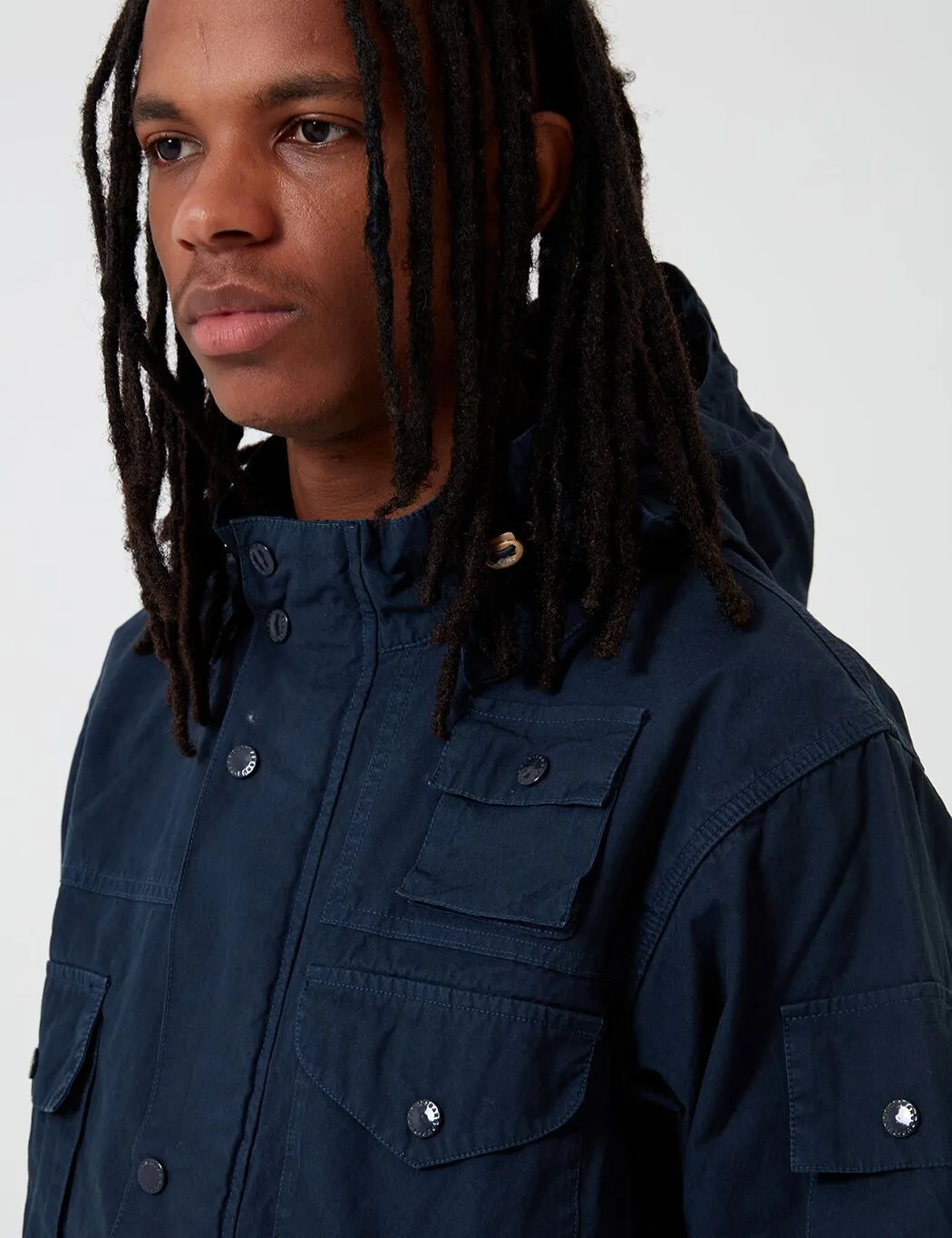 Barbour x Engineered Garments Cowen Washed Casual Jacket - Navy Blue