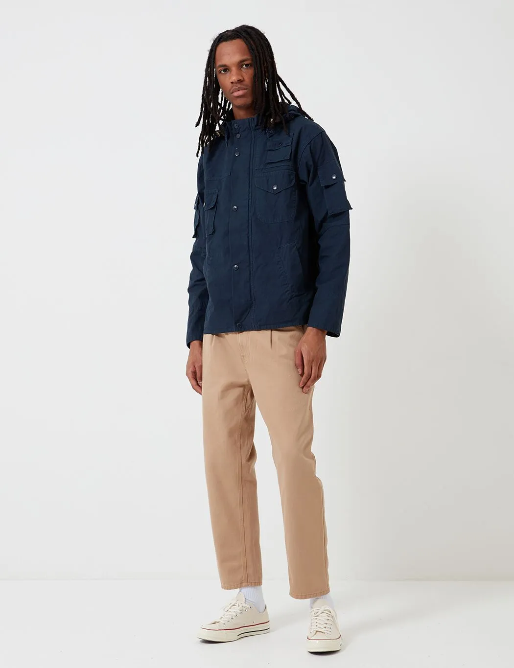 Barbour x Engineered Garments Cowen Washed Casual Jacket - Navy Blue