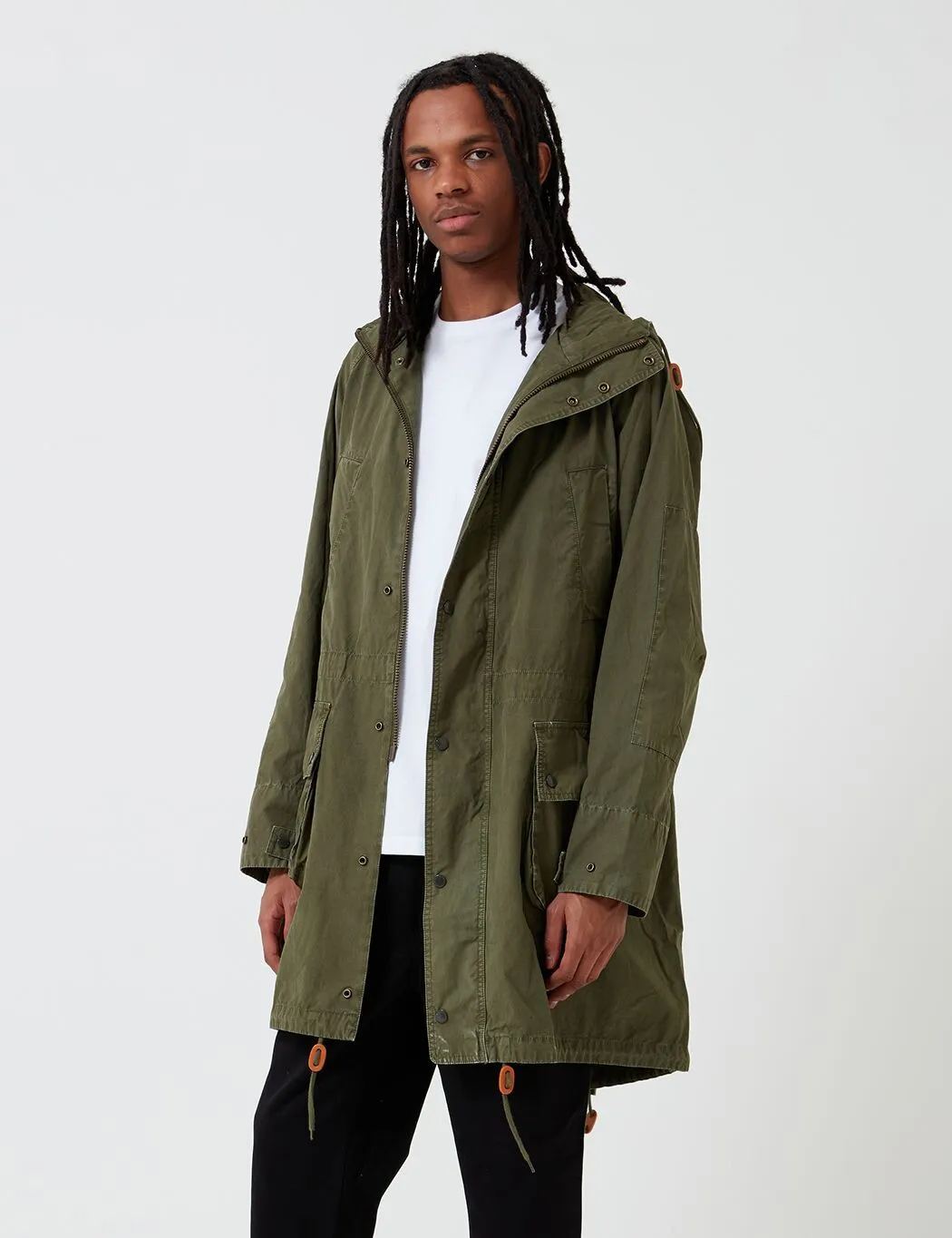 Barbour x Engineered Garments Washed Highland Parka - Olive