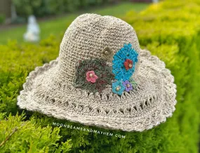 BEAUTIFUL STONE BLOSSOM CROCHET HAT