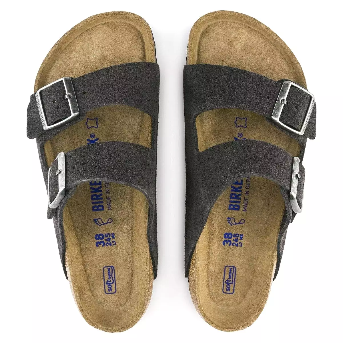 Birkenstock Arizona Soft Footbed - Velvet Gray Suede