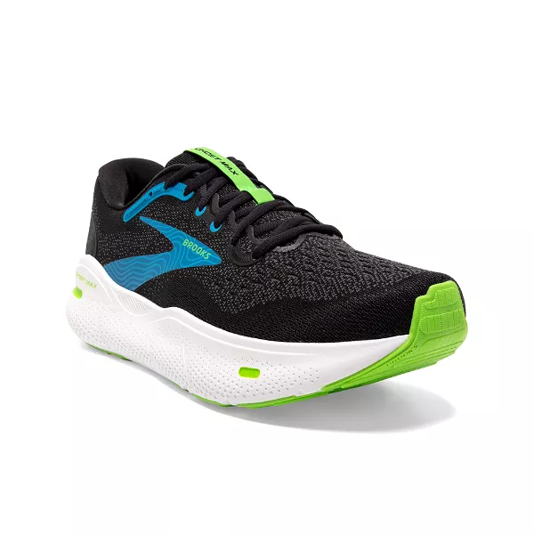 Brooks Men's Ghost Max Wide Black/Atomic Blue/Jasmine