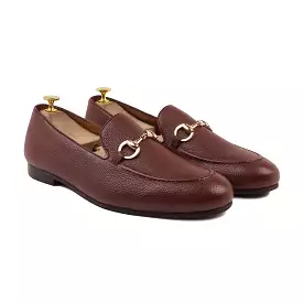 BYRON - OXBLOOD PEBBLE GRAIN LOAFER