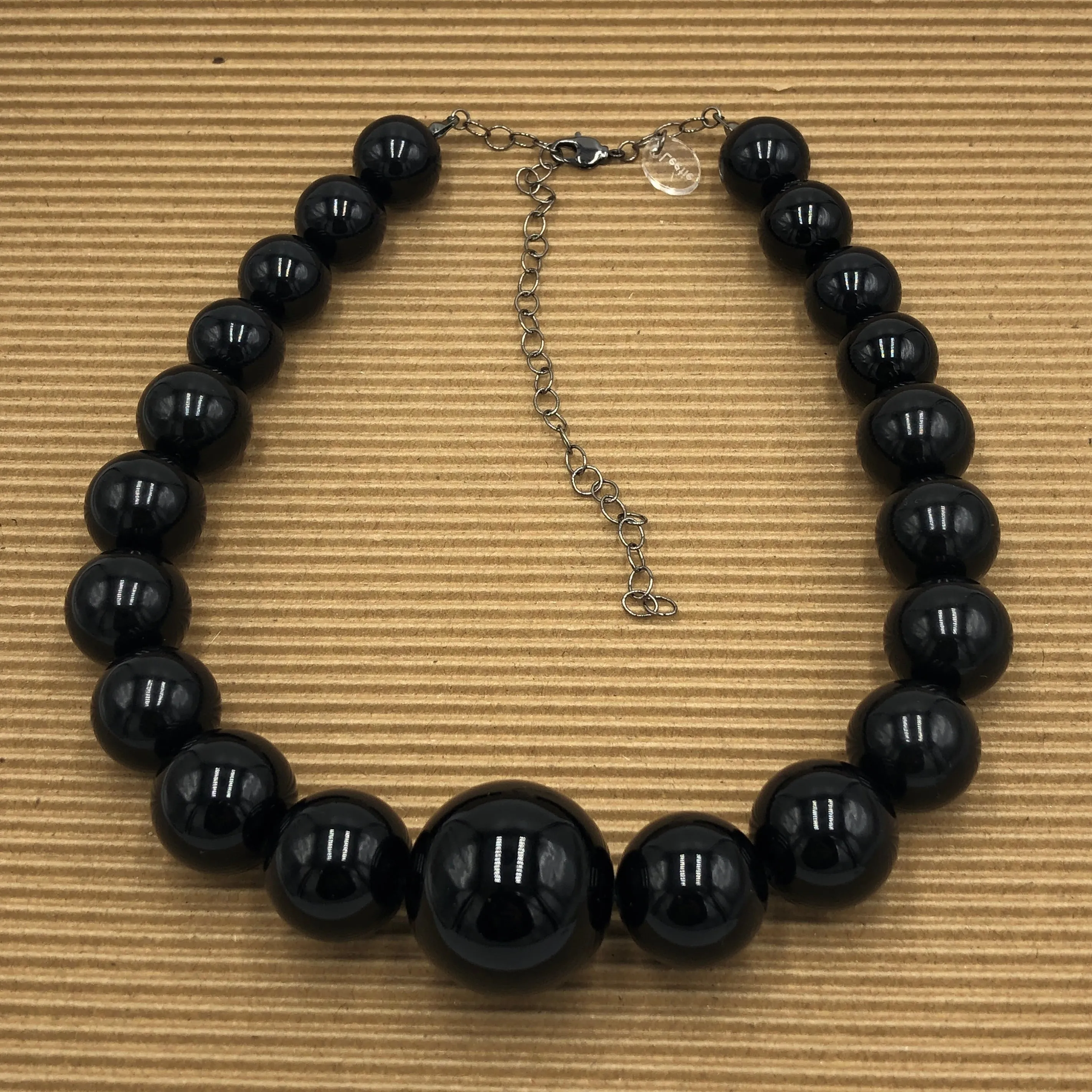 Chunky Graduated Black Necklace