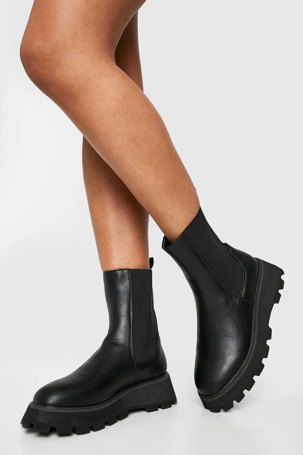 Chunky Platform Sole Chelsea Boots