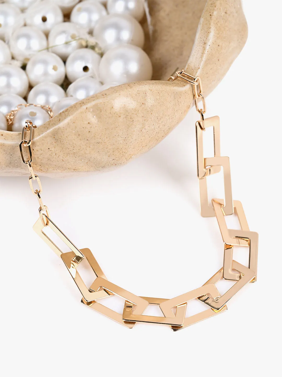 Chunky Square Link Necklace