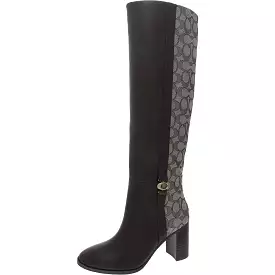 Coach Womens Ollie Leather Riding Knee-High Boots