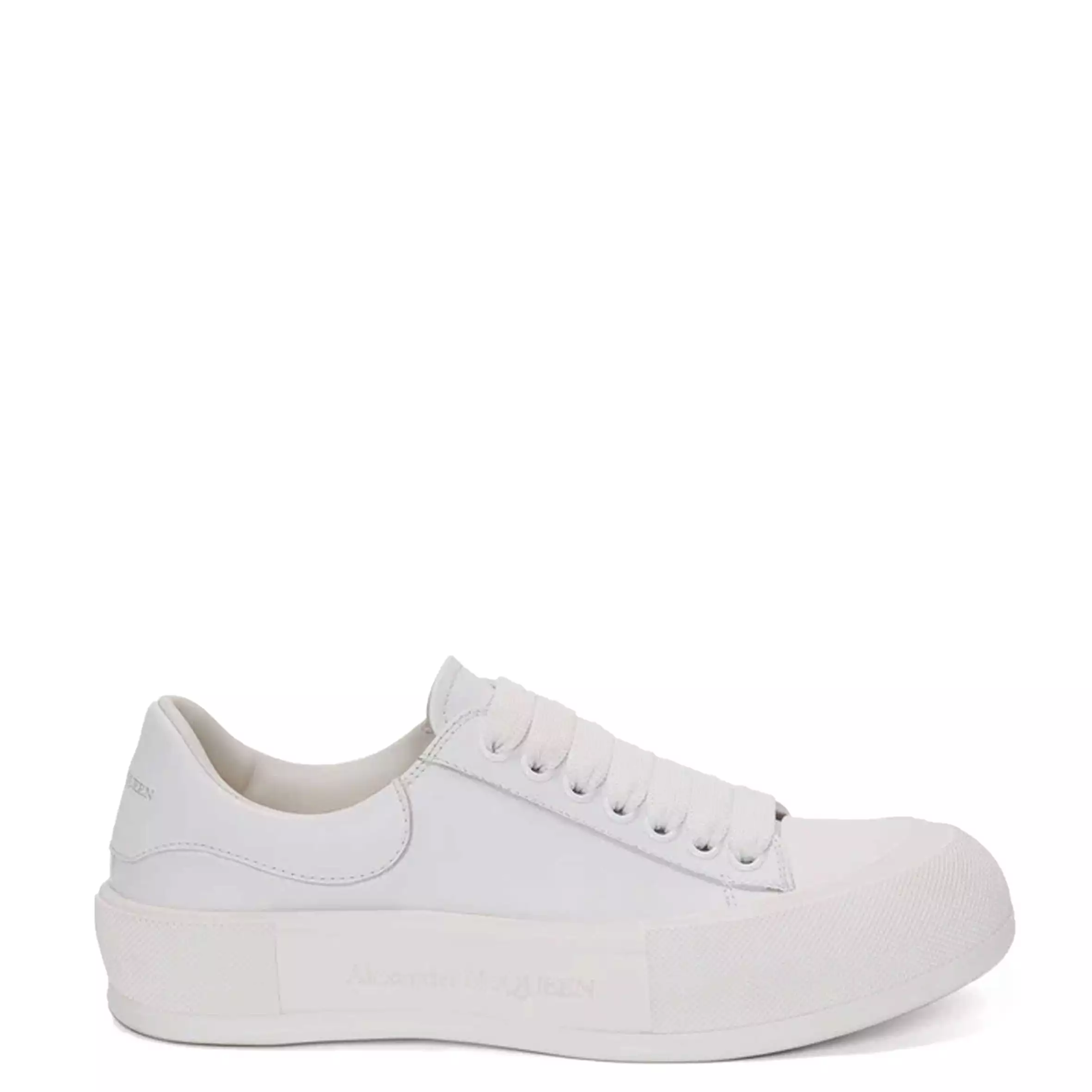 Deck Plimsoll Lace-Up Sneakers, Optic White