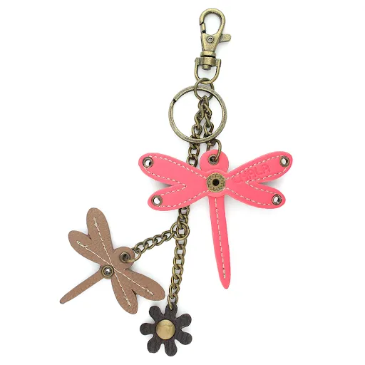 Dragonfly Mini Key Chain in Pink