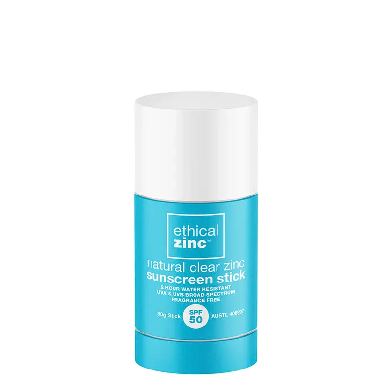 Ethical Zinc Natural Clear Zinc Sunscreen Stick SPF 50