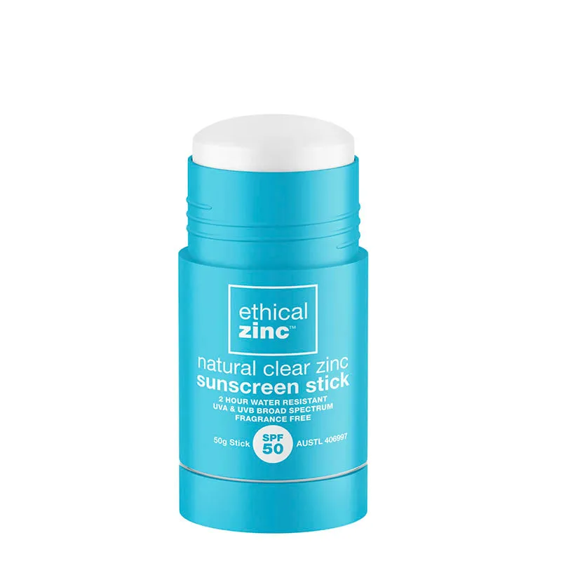 Ethical Zinc Natural Clear Zinc Sunscreen Stick SPF 50