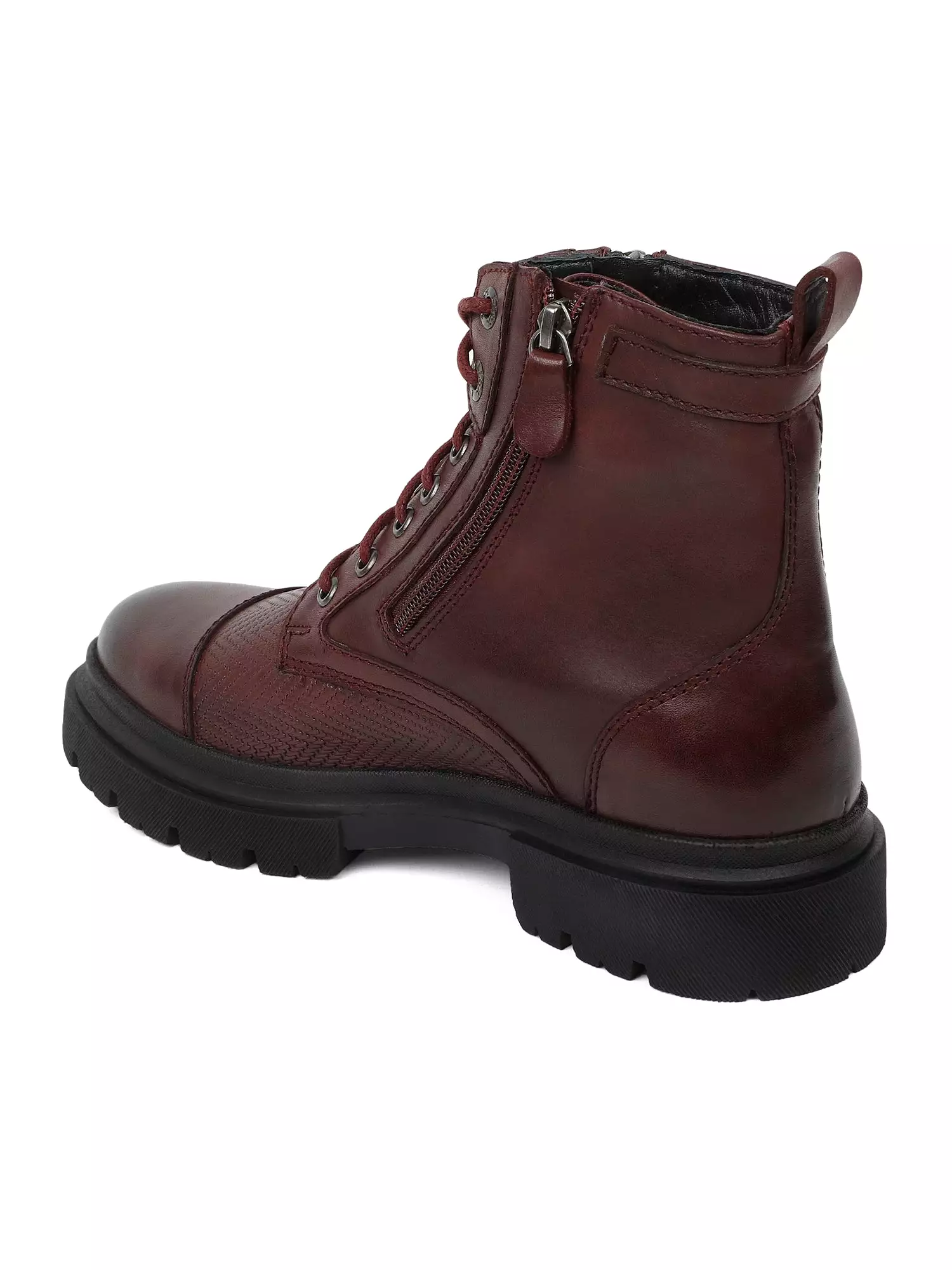 Ezok Bordo Leather Boot Shoes For Men(2501)