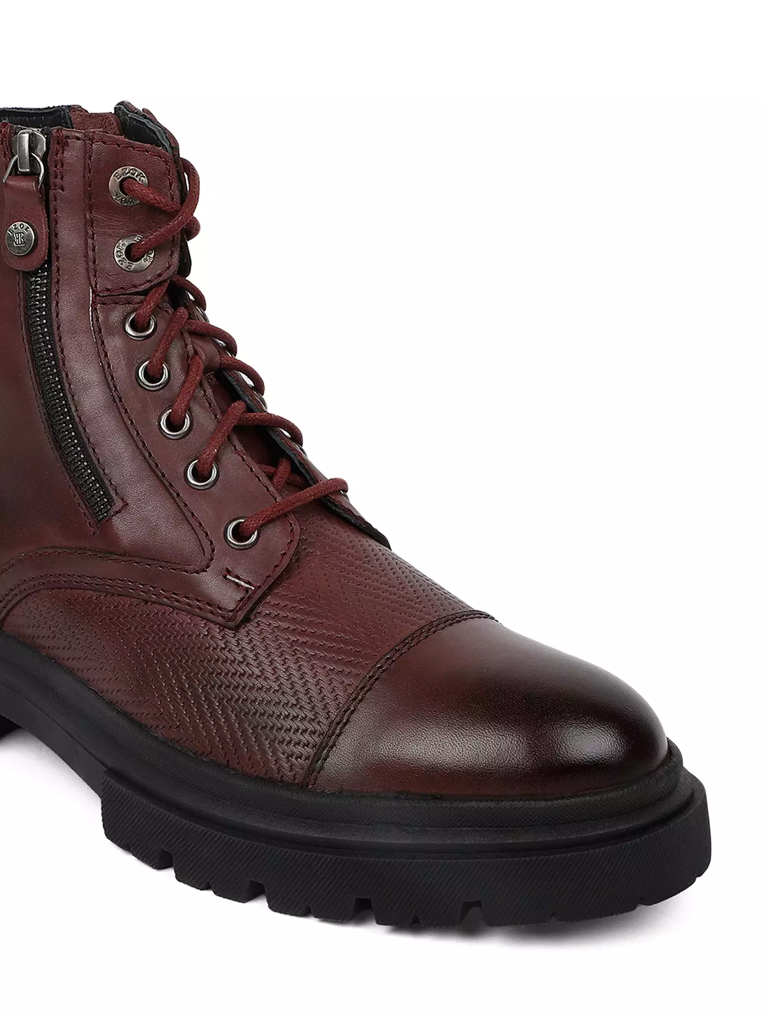 Ezok Bordo Leather Boot Shoes For Men(2501)