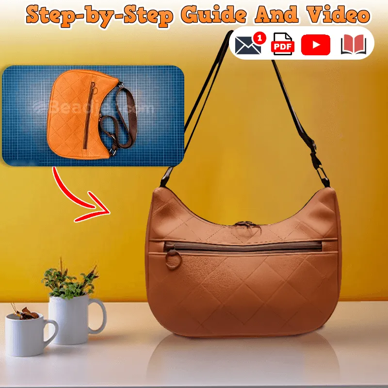 Faux Leather Shoulder Bag PDF Download Pattern (3 sizes included)