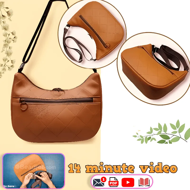 Faux Leather Shoulder Bag PDF Download Pattern (3 sizes included)