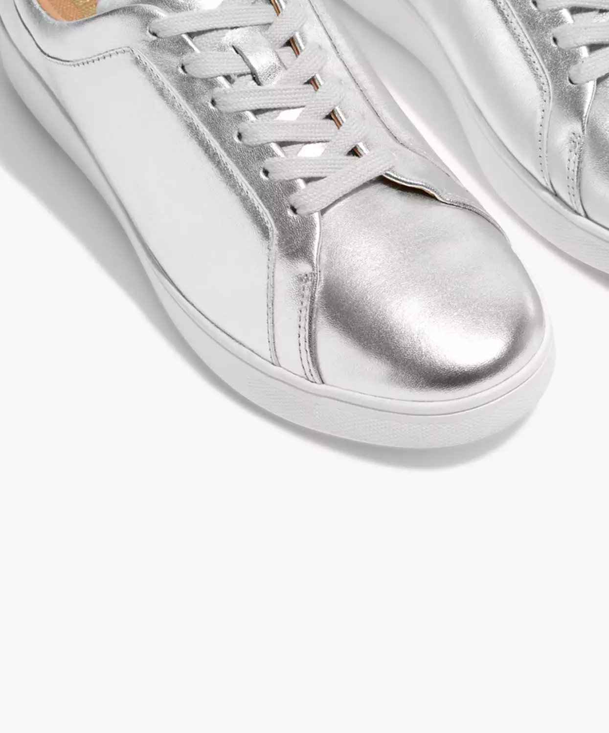 FitFlop Rally Leather Sneakers Silver