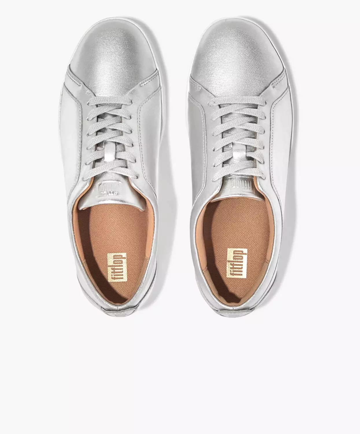 FitFlop Rally Leather Sneakers Silver