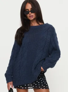 Gabrieal Knit Sweater Navy