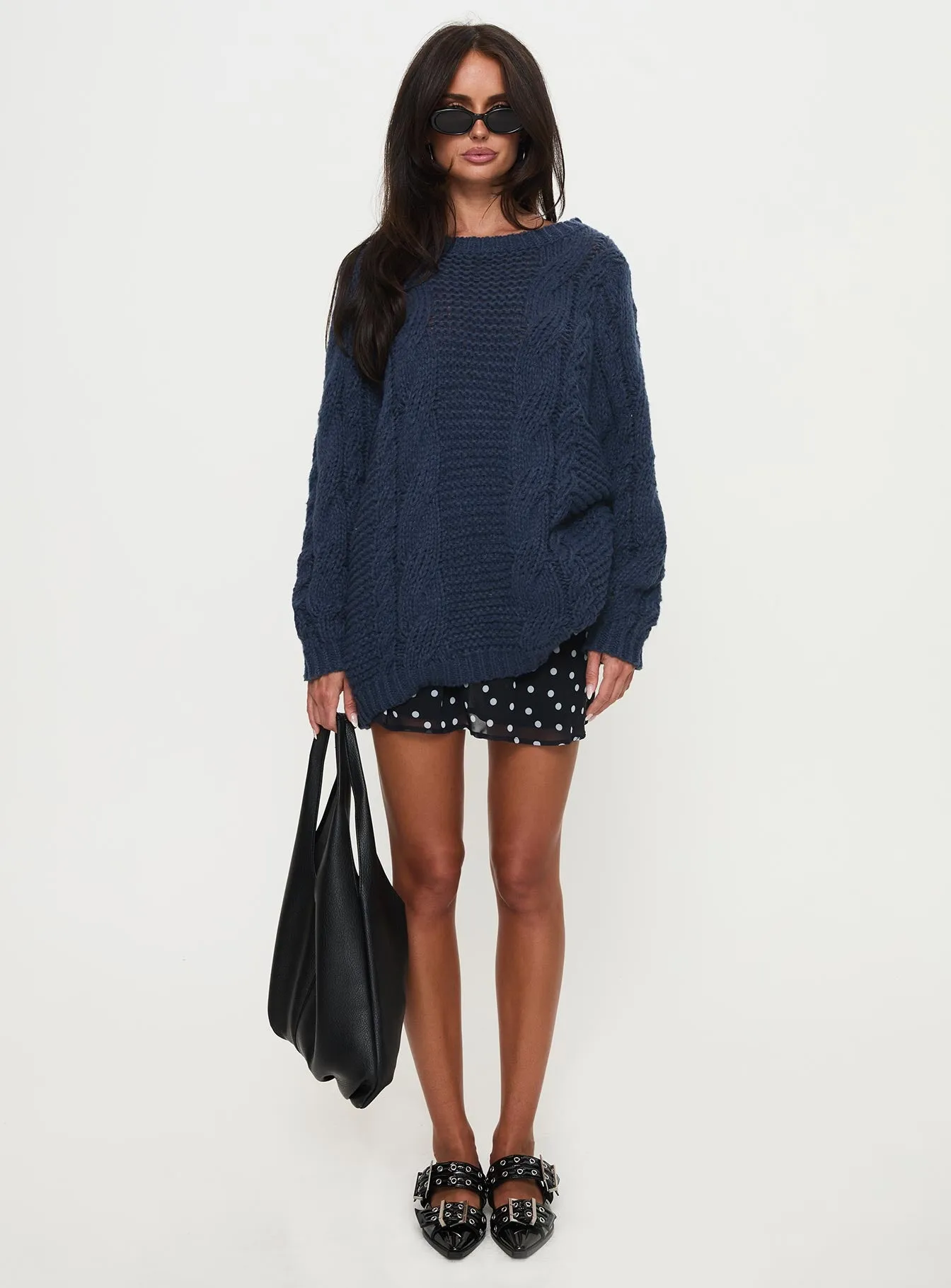 Gabrieal Knit Sweater Navy