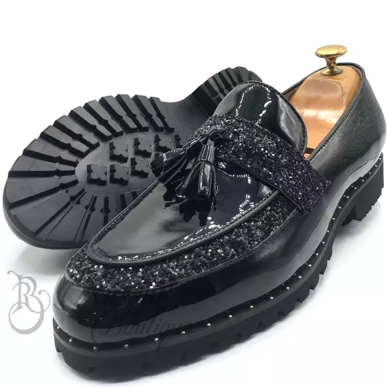 GC tasseled two toned Bold sole | Black