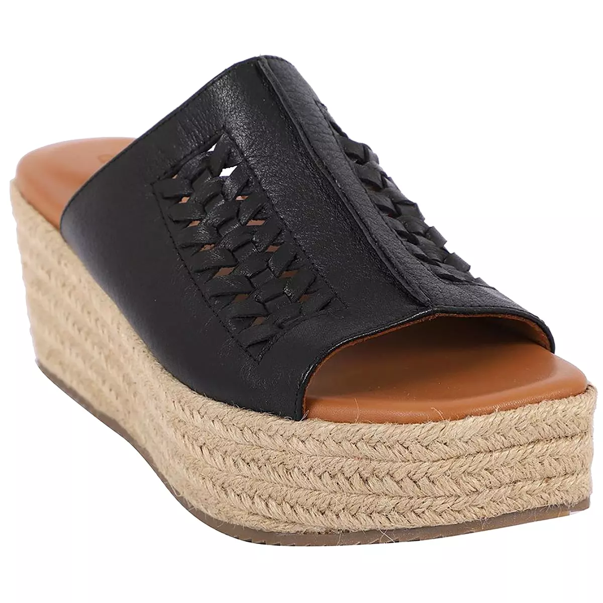 Gentle Souls by Kenneth Cole Womens Silvana Leather Woven Espadrilles