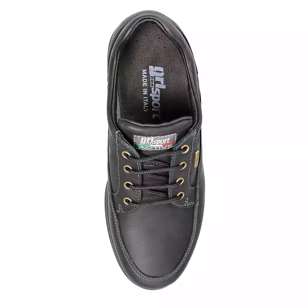 Grisport Livingston Black Shoes Leather Walking Shoe Water Resistant Comfort