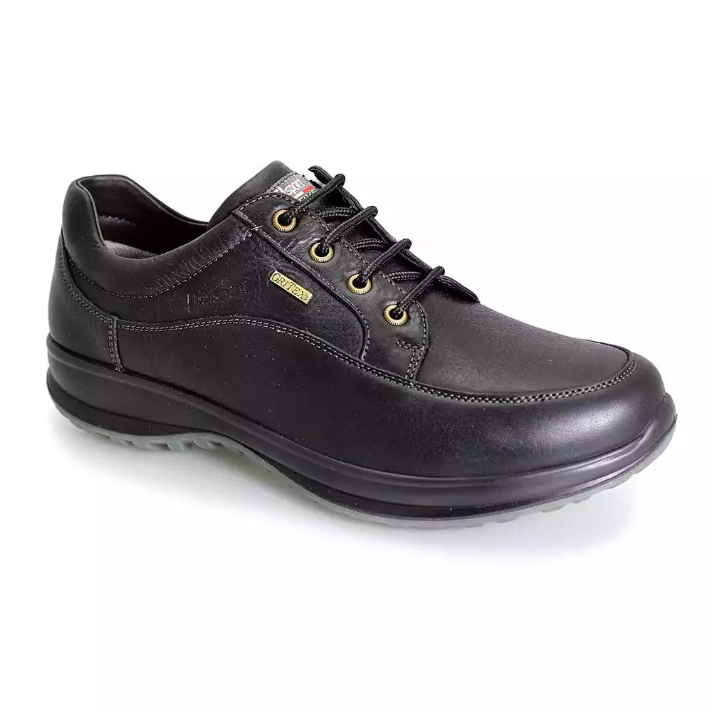 Grisport Livingston Black Shoes Leather Walking Shoe Water Resistant Comfort