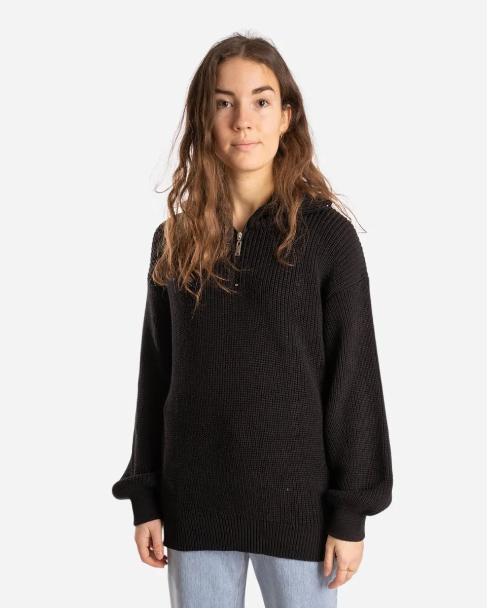 Half Zip Sweater - Black