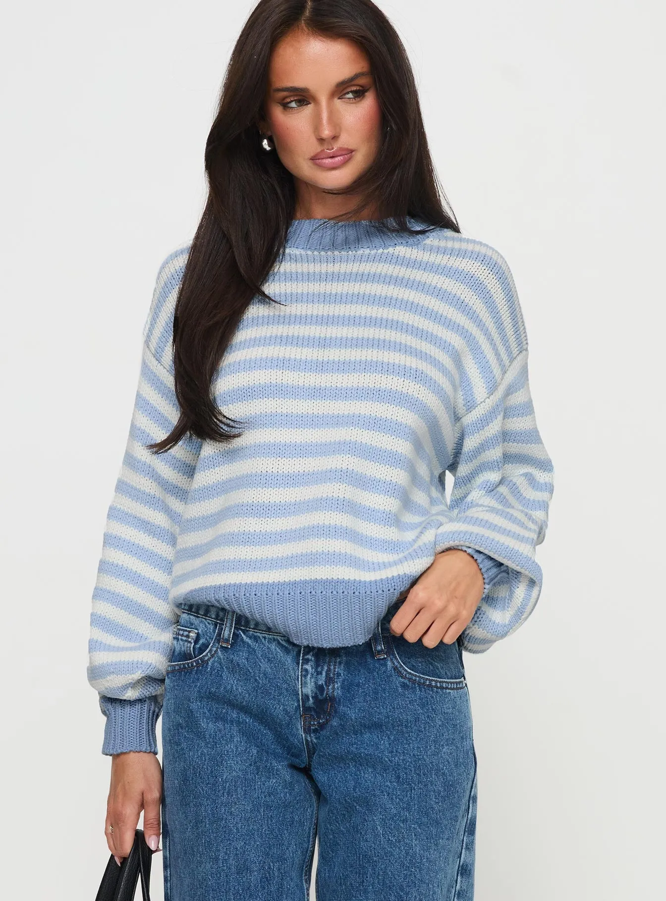 Harmony Knit Sweater Blue / White Stripe