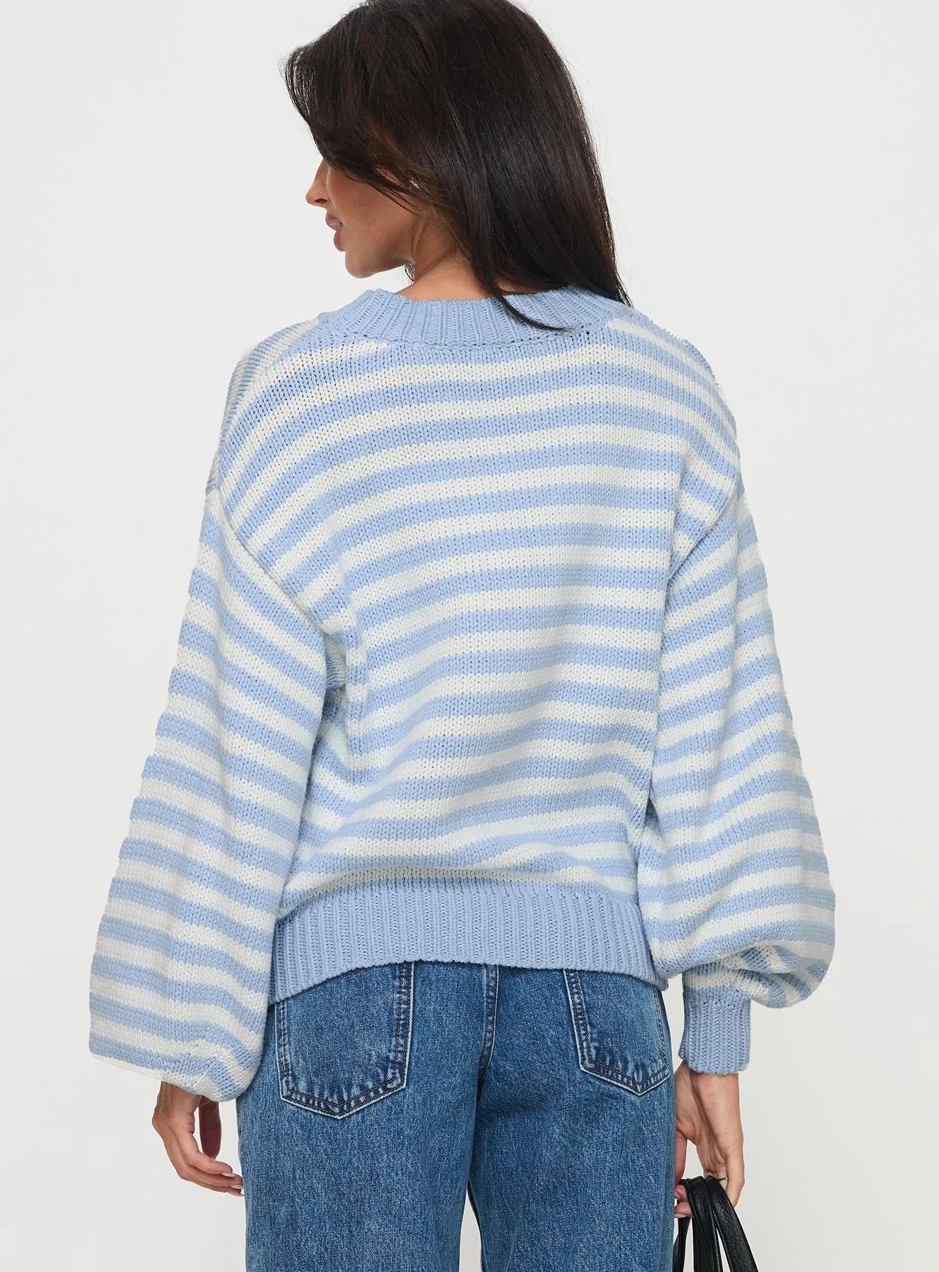 Harmony Knit Sweater Blue / White Stripe