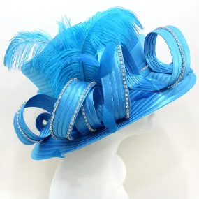 iLLASPARKZ Feathered Curlicue Dressy Hat