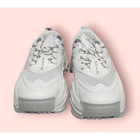 INSTOCK- WHITE SNEAKERS HEIGHTENED FOR MEN/ WOMEN