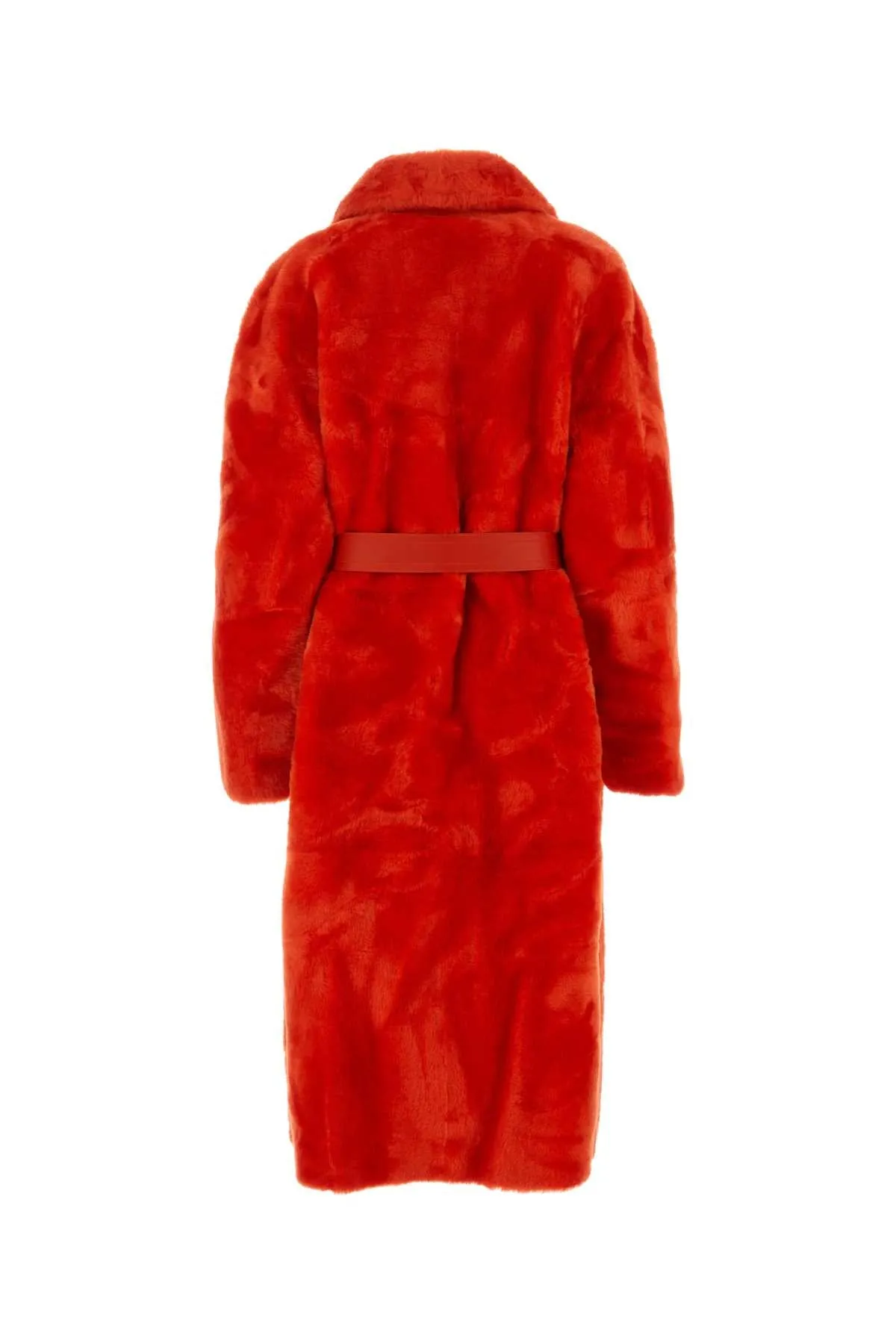 Jil Sander Red Shearling Coat