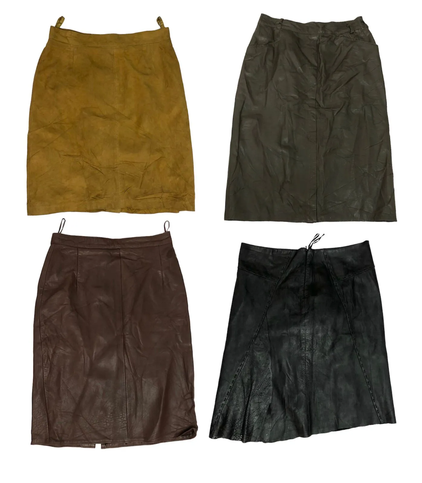 Leather Luxe: Y2K Midi Skirt 