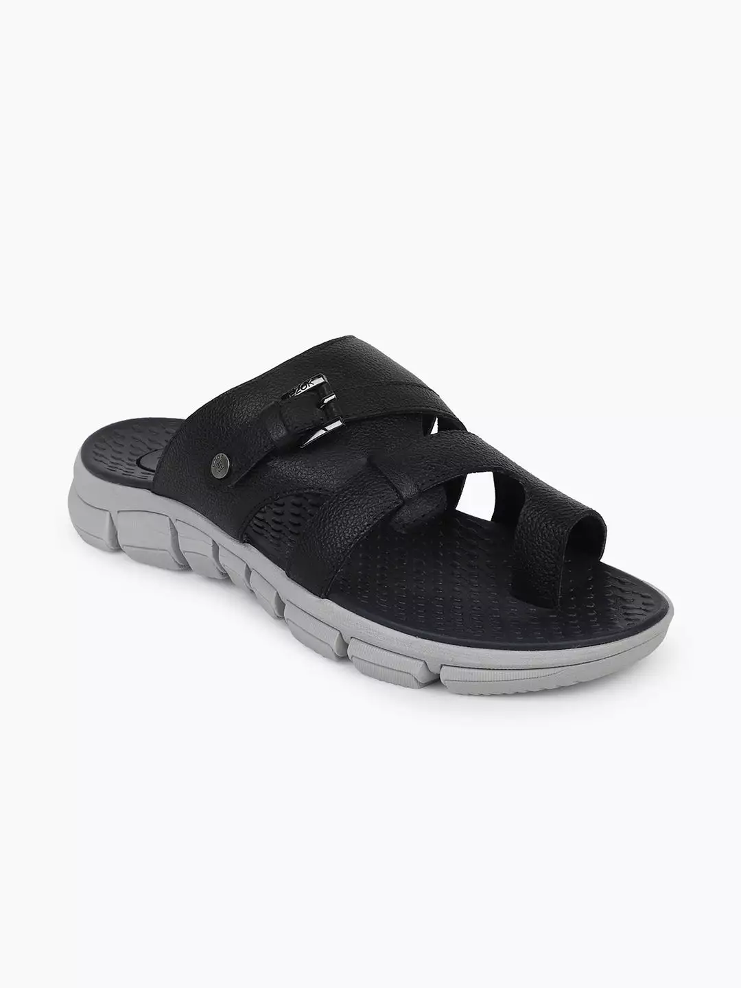 Leather sandal for men (black)