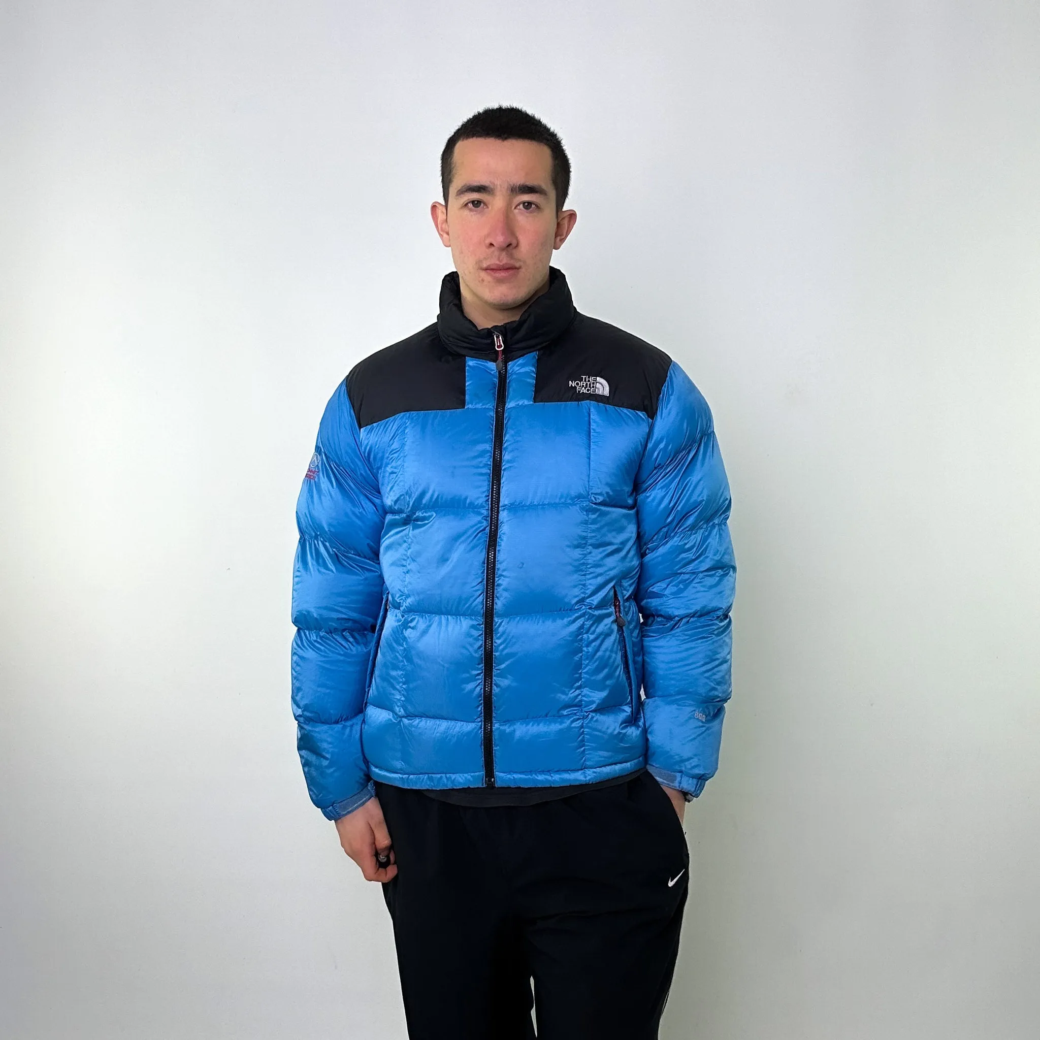 Light Blue y2ks The North Face 800 Summit Series Puffer Jacket Coat (XL)