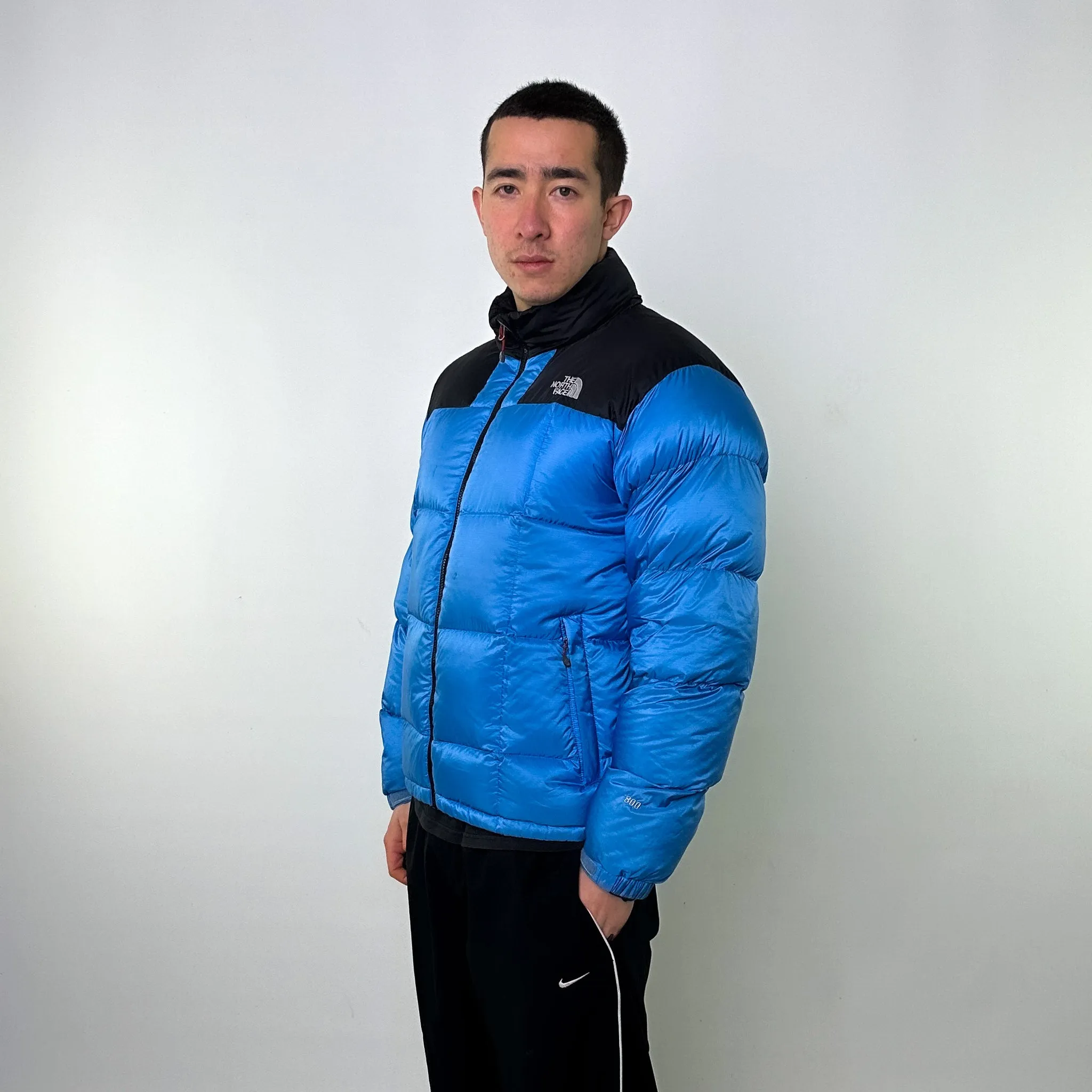 Light Blue y2ks The North Face 800 Summit Series Puffer Jacket Coat (XL)