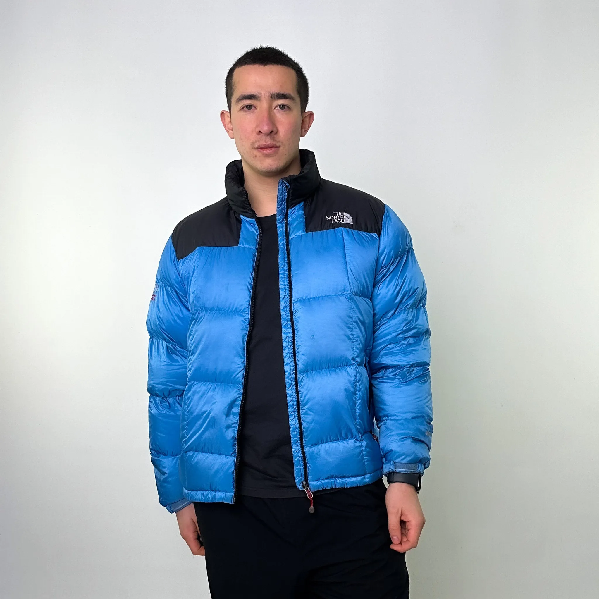 Light Blue y2ks The North Face 800 Summit Series Puffer Jacket Coat (XL)