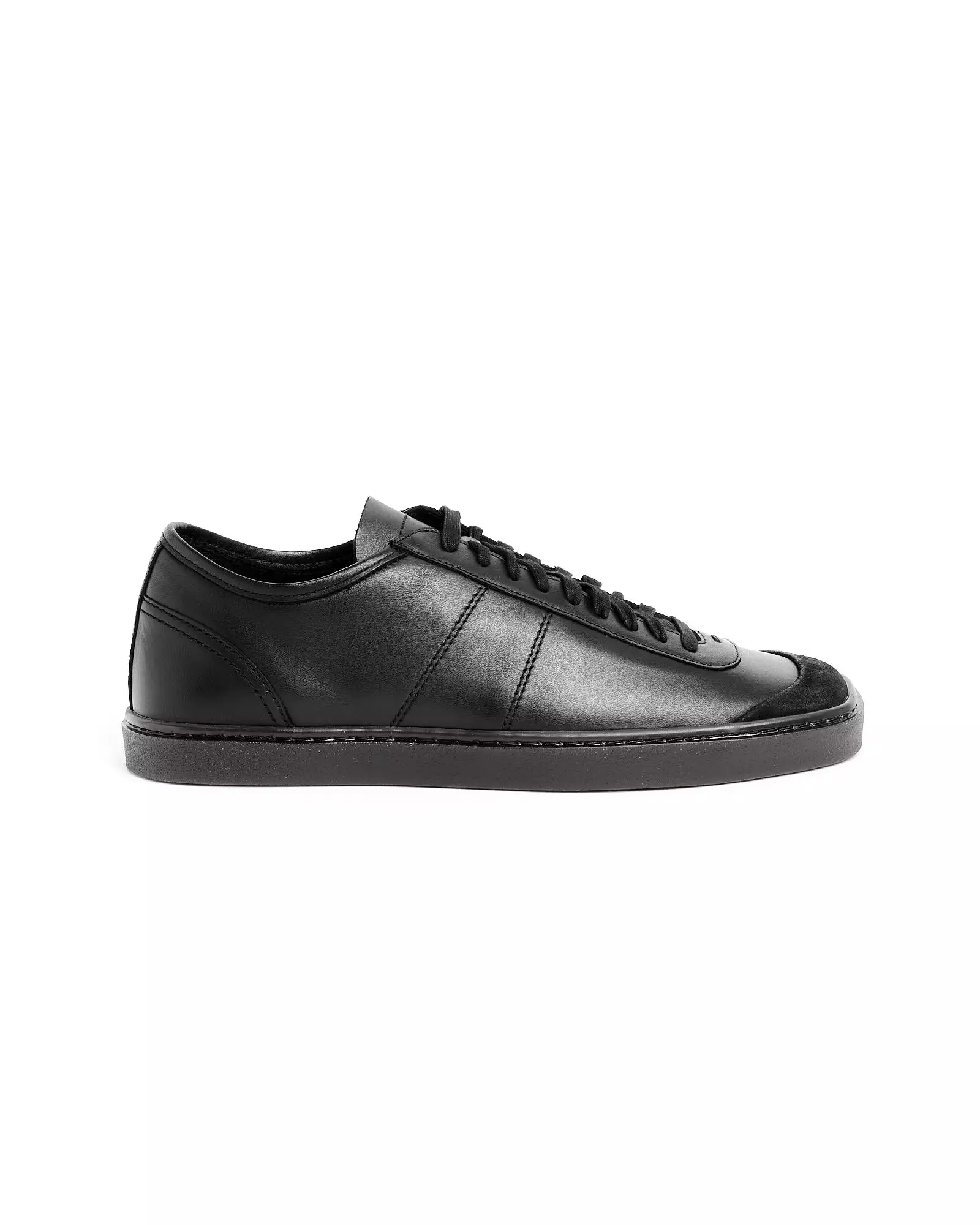 Linoleum Basic Laced Up Trainers in Black