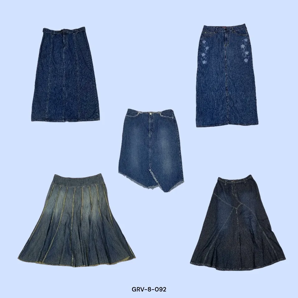 Long & lovely Y2k Denim skirt-iconic style (GRV-8-092)