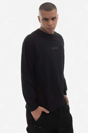 Maharishi cotton longsleeve top black color