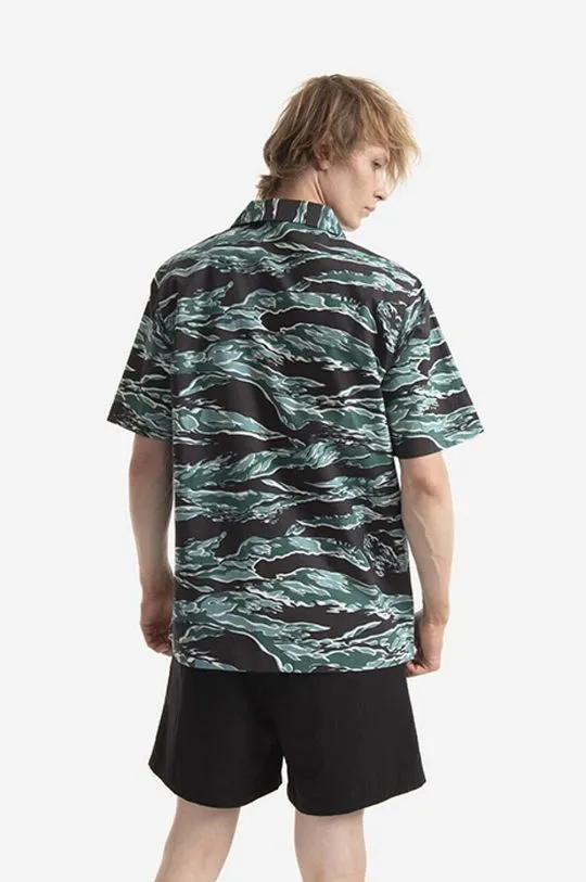 Maharishi cotton shirt Tigerskins x Warhol men's black color